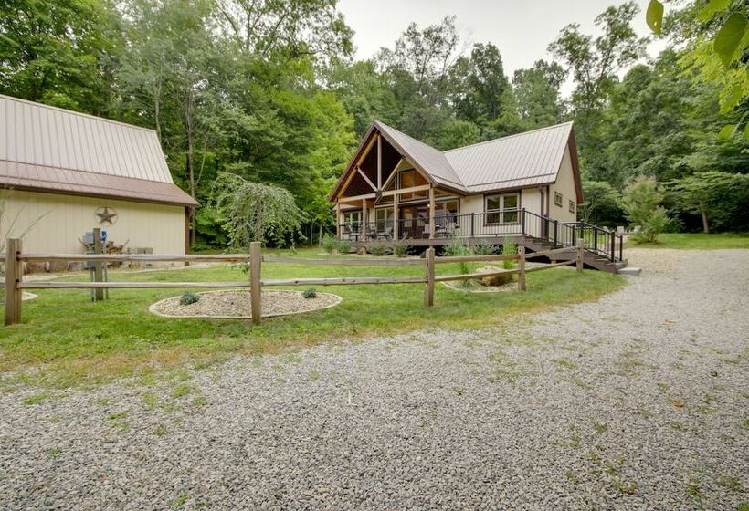 Family Friendly Indiana Cabin W/ Hot Tub & Decks