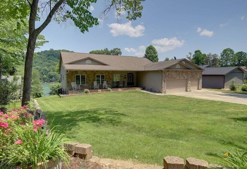 Lakefront Lafollette Home W/ Private Boat Slip!