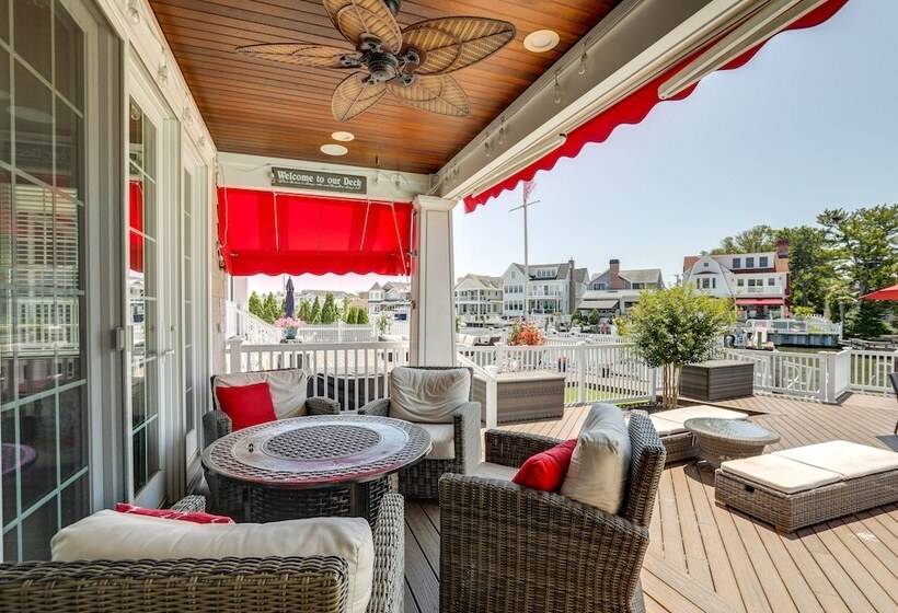 Waterfront Ocean City Escape W/ Large Deck, Pool!