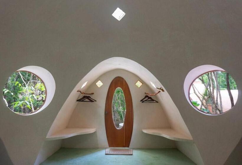 פנסיון Room In Lodge   Eco Lush Double Mayan Dome Cenote And Bikes