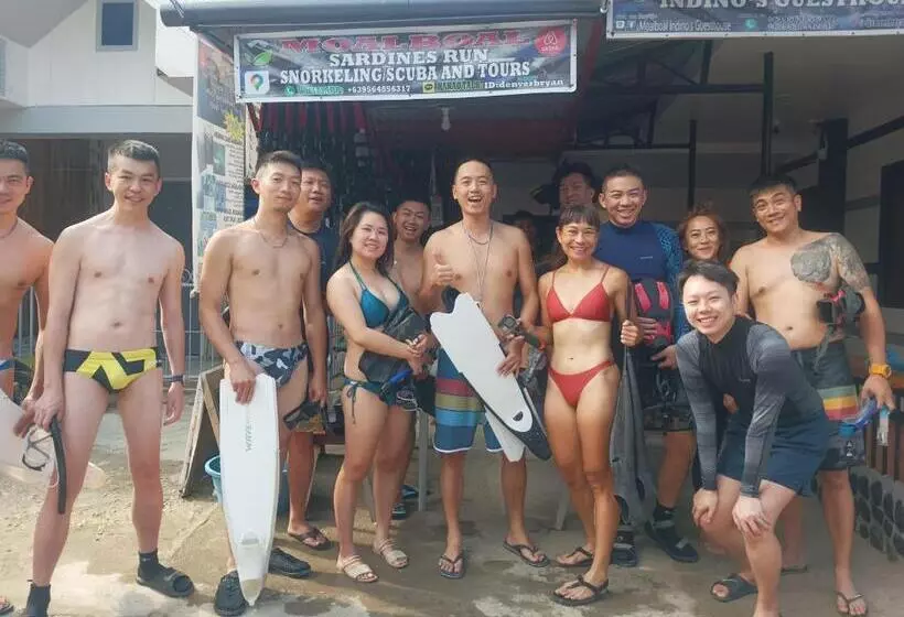 ペンション Moalboal Indino S Guesthouse Sardines Run And Sea Turtle 1 Minute Walking Distance