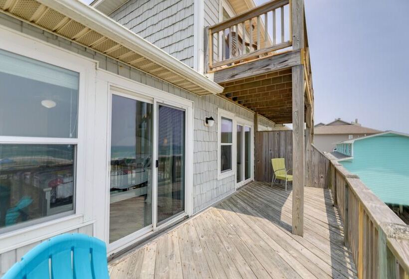 Oceanfront Emerald Isle Escape W/ Private Hot Tub!