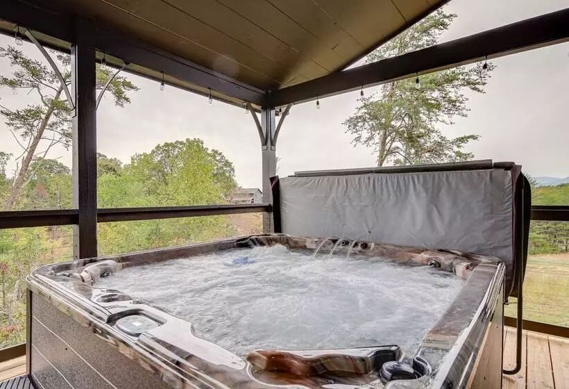 Hot Tub, Fireplace & Views: Sevierville Retreat!