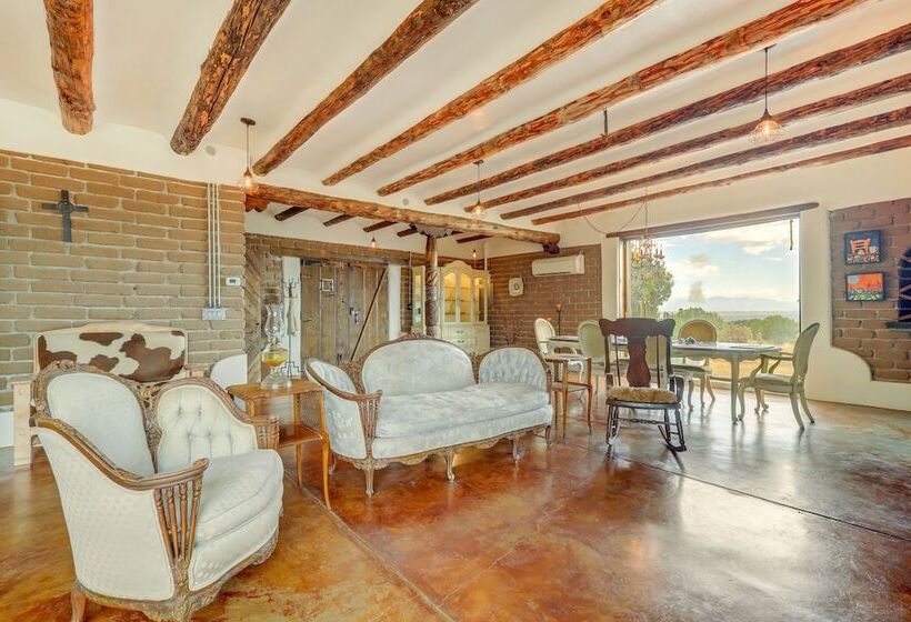 Historic Adobe Los Cerrillos Home W/ Mountain View