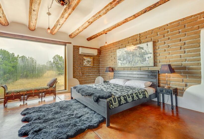 Historic Adobe Los Cerrillos Home W/ Mountain View