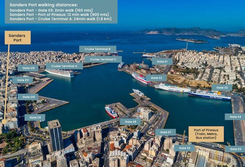 ペンション Sanders Port   Sweet Studio Near Piraeus Port