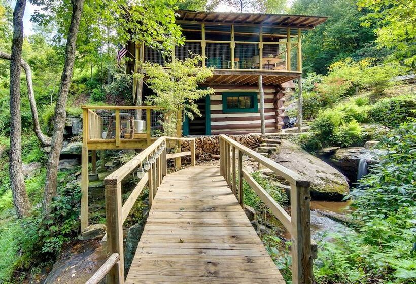 Pisgah Forest Cabin W/ Mountain + Waterfall Views!