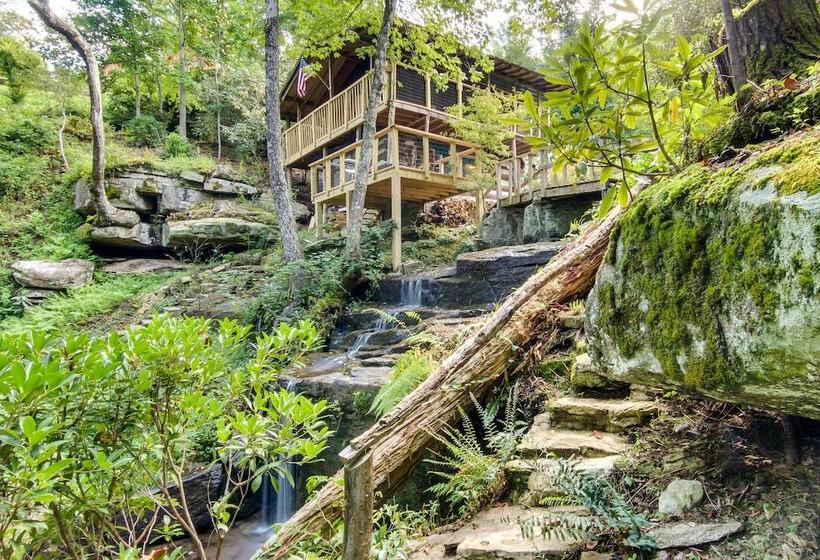 Pisgah Forest Cabin W/ Mountain + Waterfall Views!