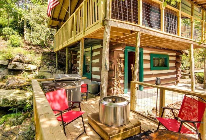 Pisgah Forest Cabin W/ Mountain + Waterfall Views!