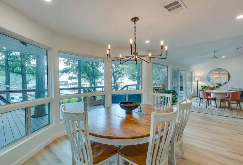 Private Dock: Lakefront Enchanted Oaks Retreat