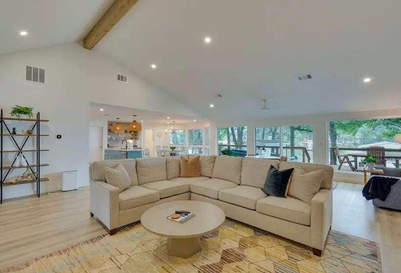 Private Dock: Lakefront Enchanted Oaks Retreat