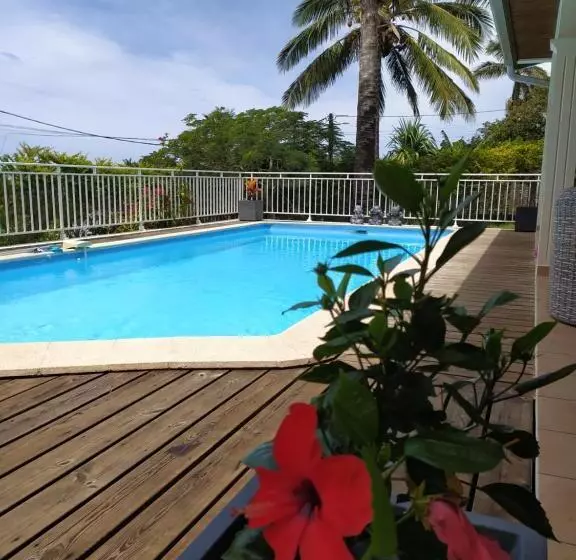 تختخواب و صبحانه Les Oliviers Sous Le Cocotier Chambre D Hôtes