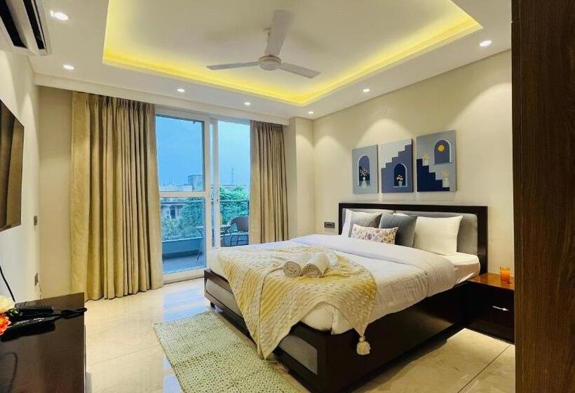 בית מלון כפרי Bluo 1bhk Suite   Balcony, Gym, Lift, Parking