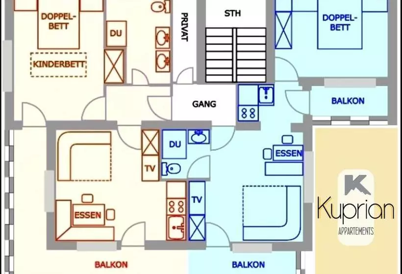 هتل Appartements Kuprian