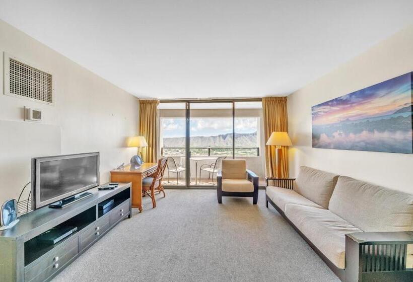 호텔 Spectacular Ocean & Diamond Head View 2 Bedroom Condo With Free Parking!