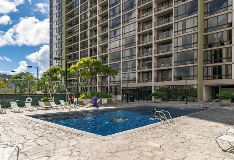 호텔 Spectacular Ocean & Diamond Head View 2 Bedroom Condo With Free Parking!