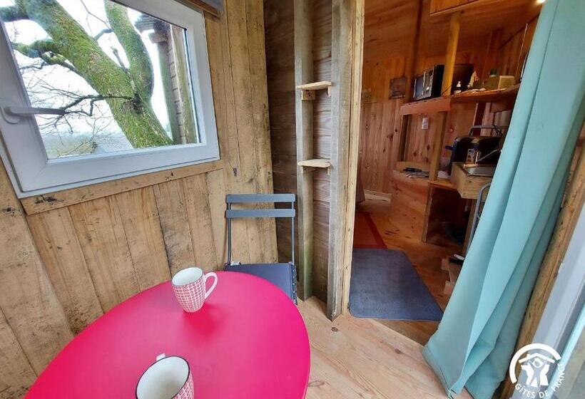 פנסיון Cabane Perchée Avec Terrasses, Salle De Bain, Kitchenette, Petit Déjeuner Inclus Et Accès Piscine