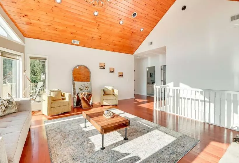 Deck & Lake View: Spacious Long Pond Home!
