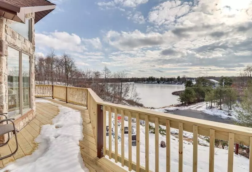 Deck & Lake View: Spacious Long Pond Home!
