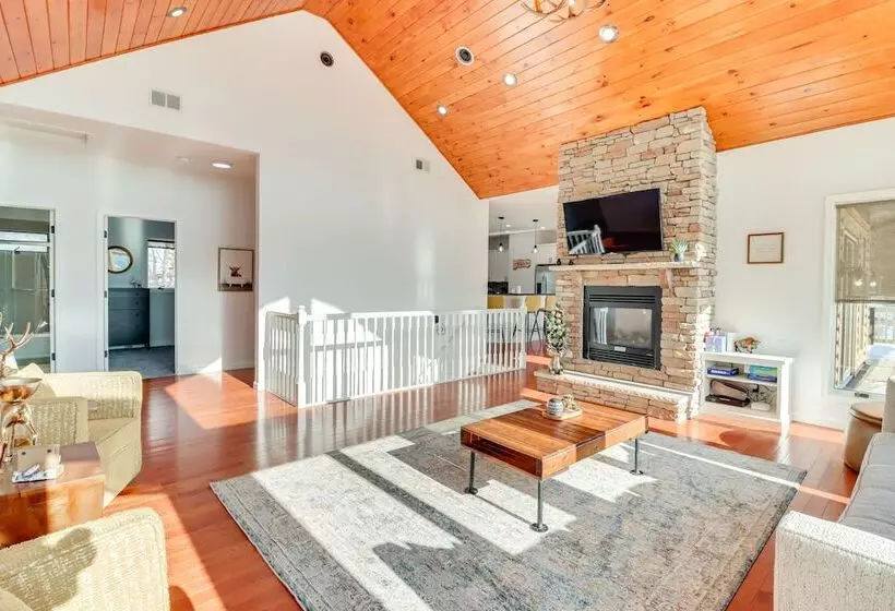 Deck & Lake View: Spacious Long Pond Home!