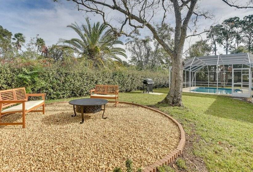 Palm Coast Home W/ Heated Pool, Fire Pit & Bbq!