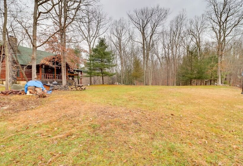Secluded Cresco Log Cabin W/ Fire Pit!