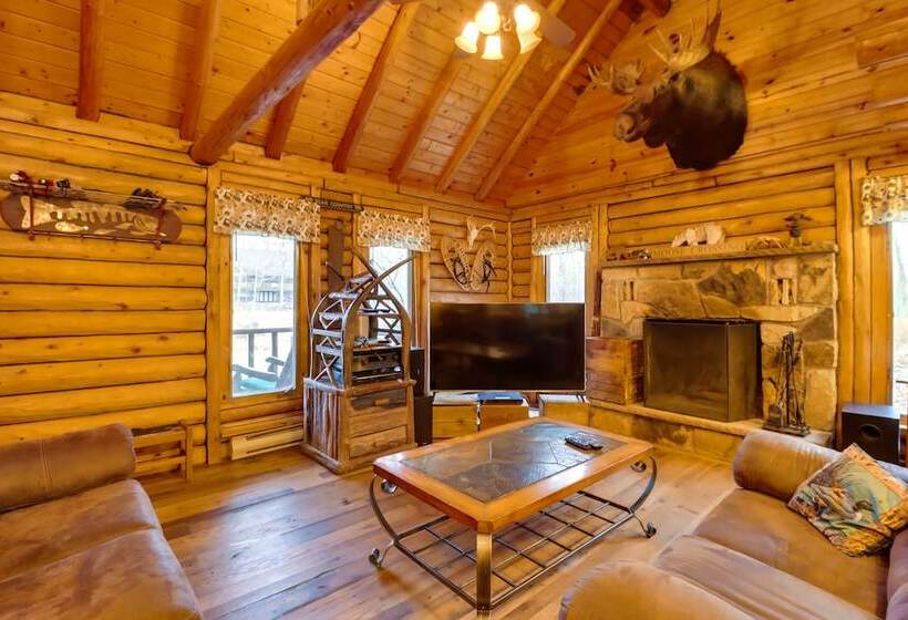 Secluded Cresco Log Cabin W/ Fire Pit!