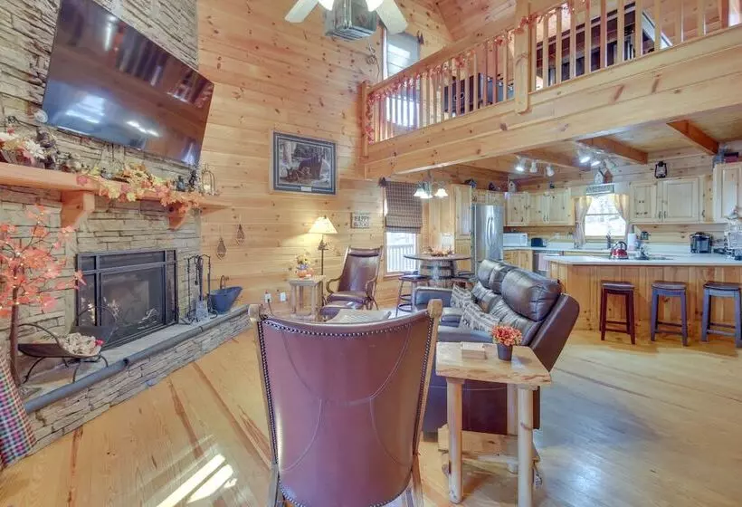 Riverfront Cabin W/ Wraparound Decks & Fire Pit!