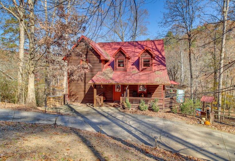 Riverfront Cabin W/ Wraparound Decks & Fire Pit!