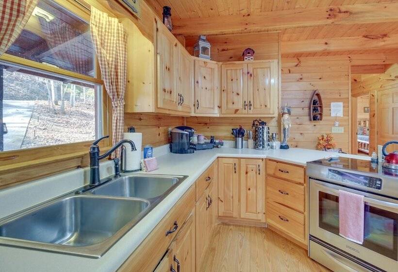 Riverfront Cabin W/ Wraparound Decks & Fire Pit!
