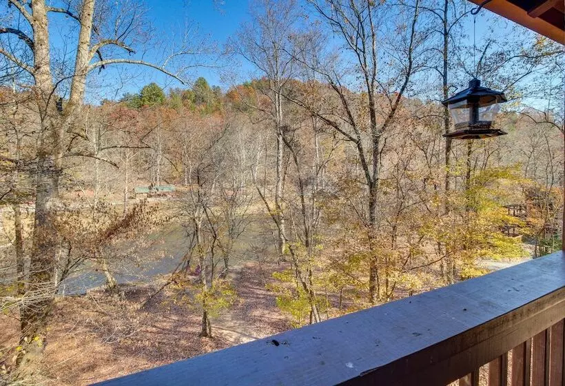 Riverfront Cabin W/ Wraparound Decks & Fire Pit!