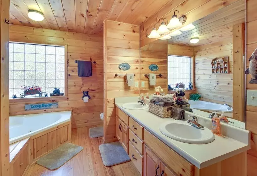 Riverfront Cabin W/ Wraparound Decks & Fire Pit!
