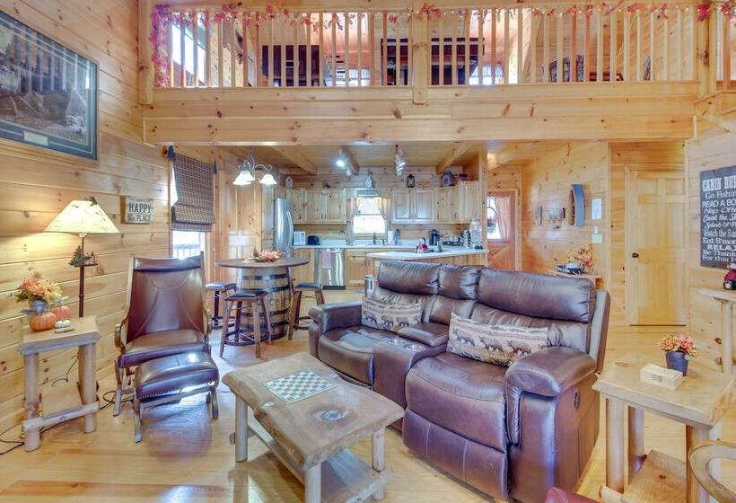 Riverfront Cabin W/ Wraparound Decks & Fire Pit!
