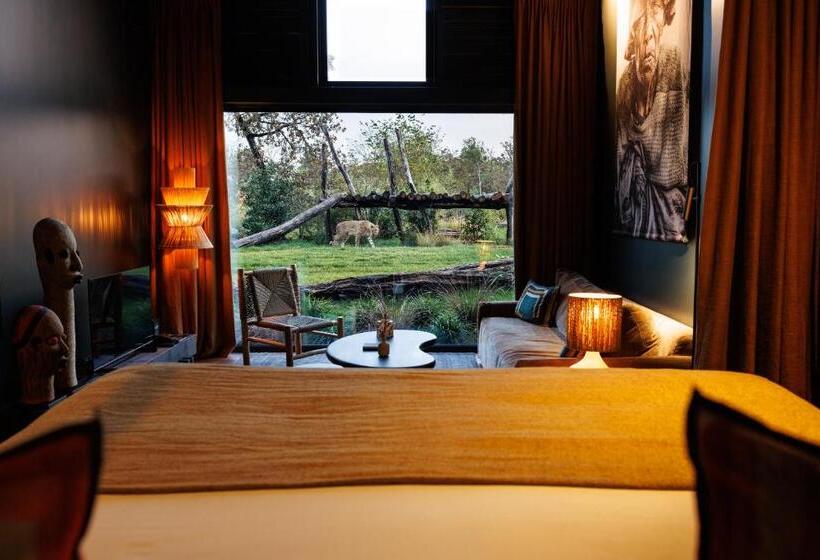 בית מלון כפרי Safari Suite Zoo De La Flèche