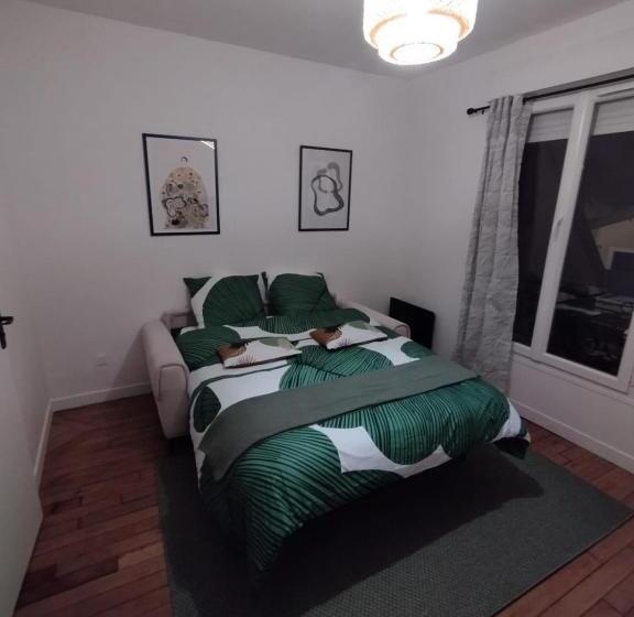 膳宿费 Chambre Verte Proche De Stade De France