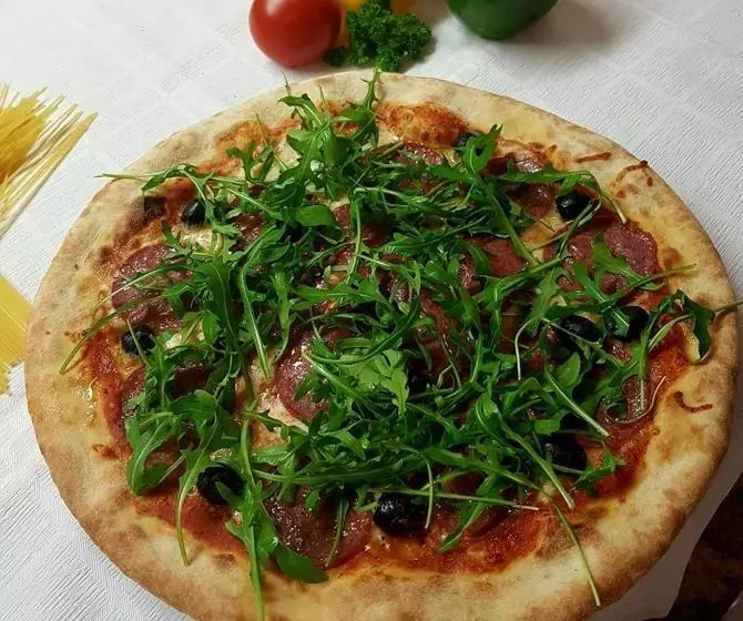 ホテル Tre Soli Appartements Restaurant