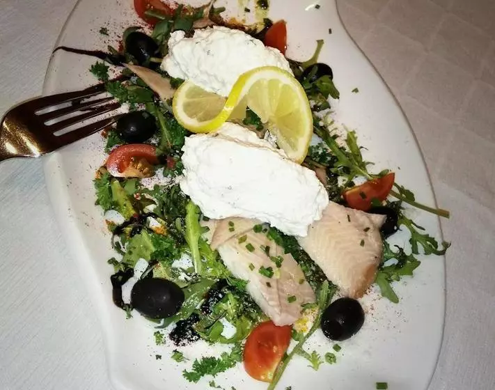 ホテル Tre Soli Appartements Restaurant