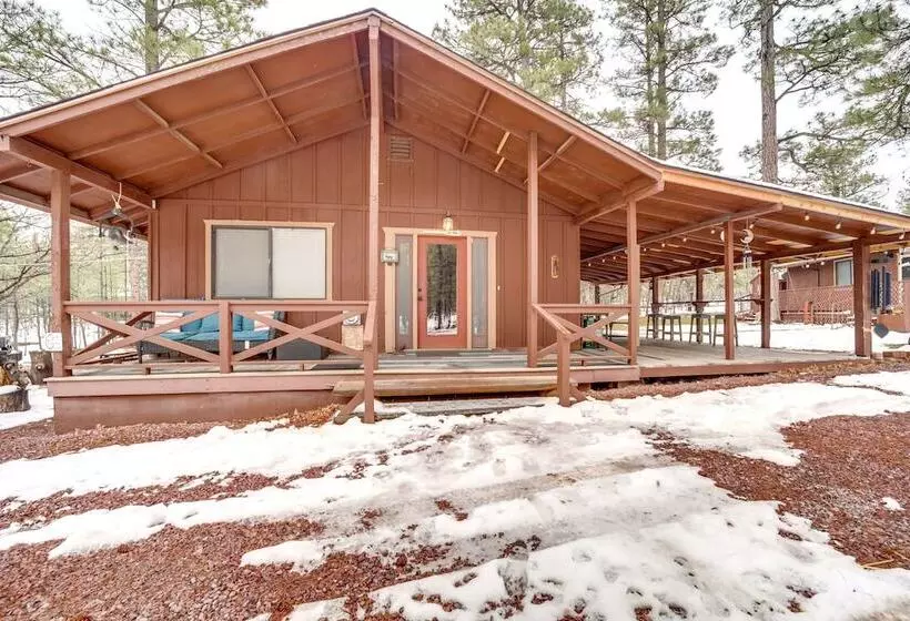 2 Fire Pits & Covered Deck: Cabin In Happy Jack!