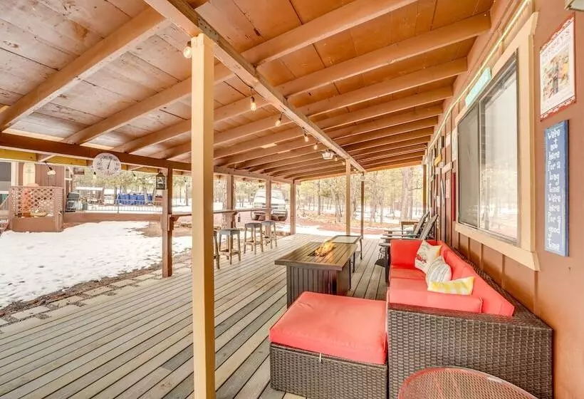2 Fire Pits & Covered Deck: Cabin In Happy Jack!