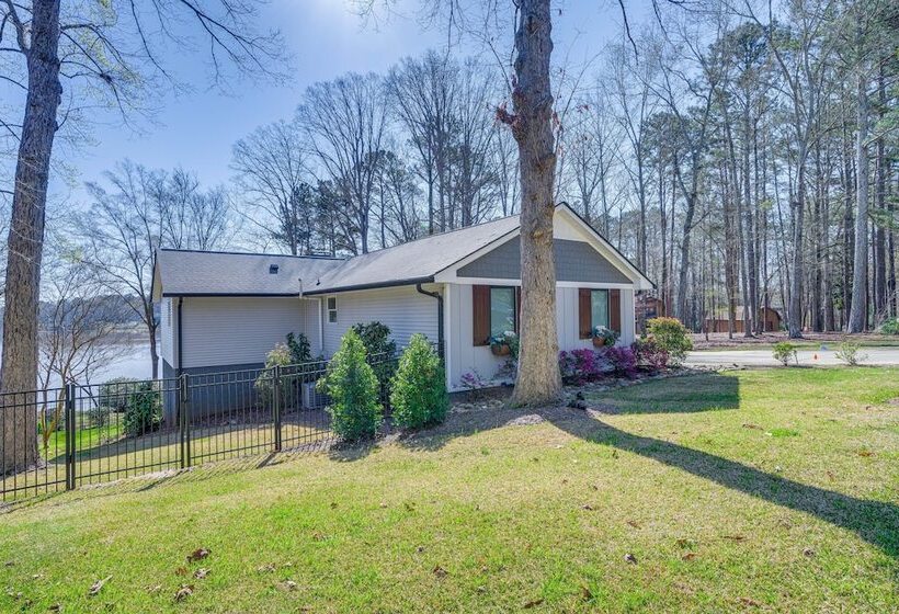 Lakefront Lake Oconee Home: Boat Dock + Hot Tub