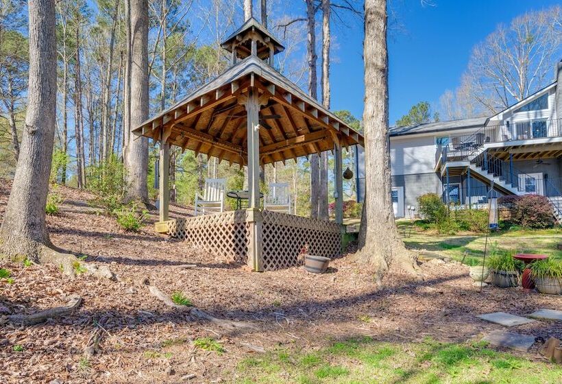 Lakefront Lake Oconee Home: Boat Dock + Hot Tub