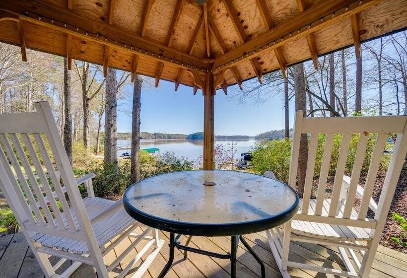 Lakefront Lake Oconee Home: Boat Dock + Hot Tub