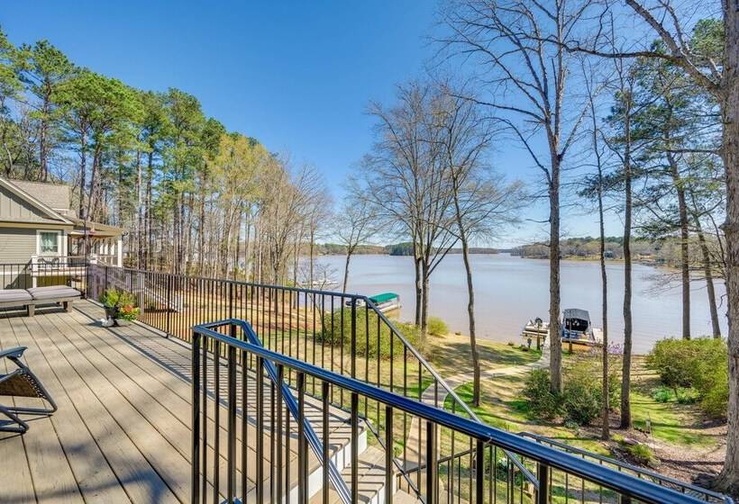 Lakefront Lake Oconee Home: Boat Dock + Hot Tub