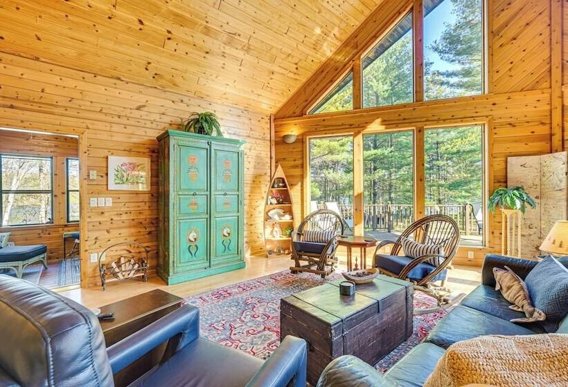 Birch Lake Home On Peninsula: Dock, Deck & Grill!