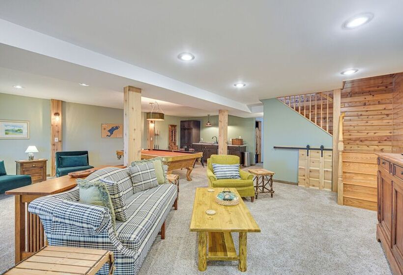 Birch Lake Home On Peninsula: Dock, Deck & Grill!