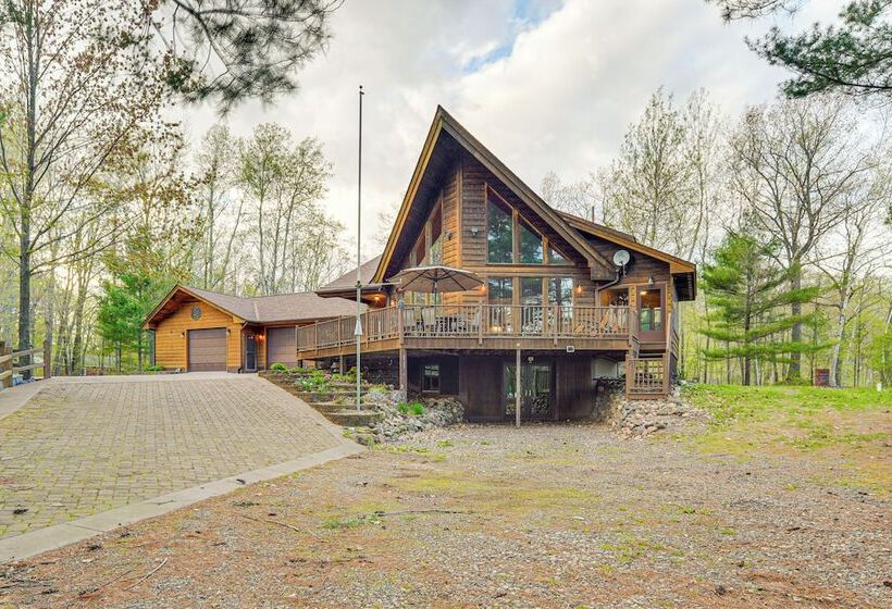 Birch Lake Home On Peninsula: Dock, Deck & Grill!