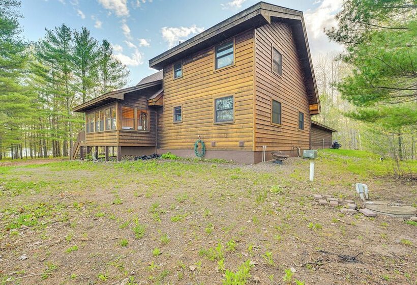 Birch Lake Home On Peninsula: Dock, Deck & Grill!