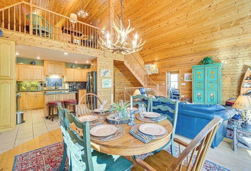 Birch Lake Home On Peninsula: Dock, Deck & Grill!