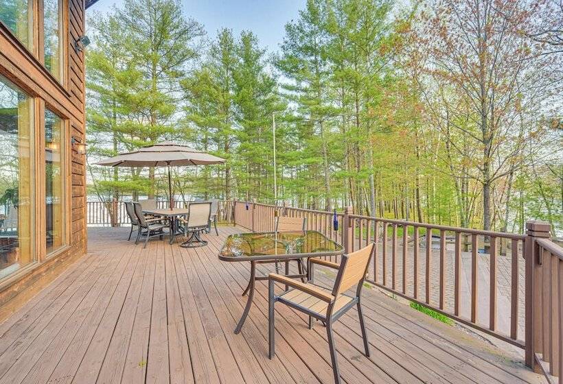 Birch Lake Home On Peninsula: Dock, Deck & Grill!