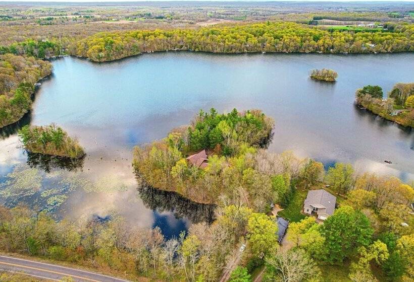 Birch Lake Home On Peninsula: Dock, Deck & Grill!